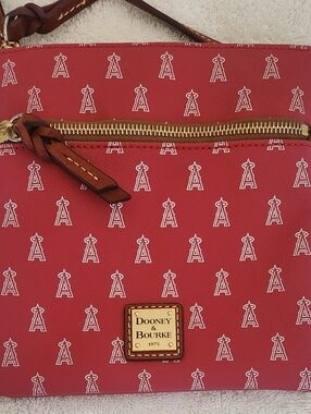 *RETIRED* Dooney & Bourke Los Angeles Anaheim Angels MLB Baseball Crossbody Bag